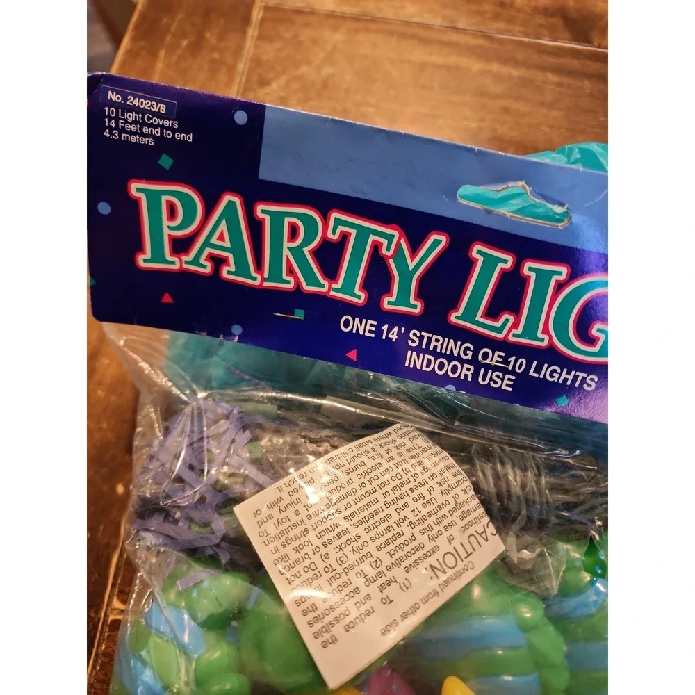 Vintage Amscan Party Lights Fish Covers Tropical Blow Mold Ocean Sea